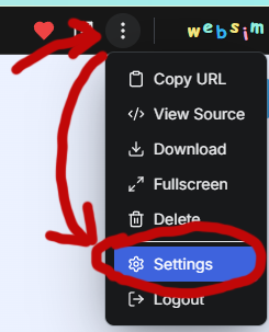Settings Menu Access
